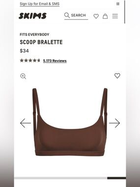 SKIMS Fit Everybody Scoop Bralette in Cocoa